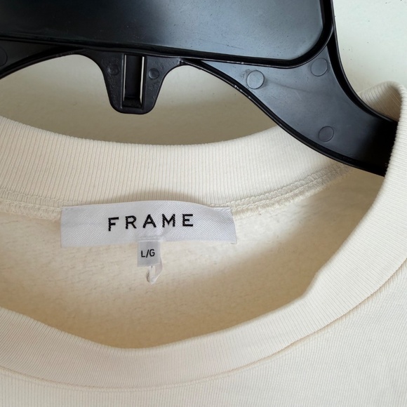 FRAME Pleated Panel Sweatshirt in Off White Women’s Large - Picture 5 of 7